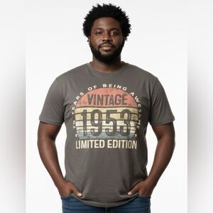 Port and Company Vintage 1953 Gray T-Shirt